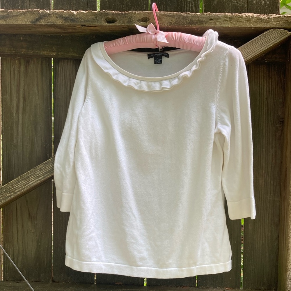 Designers Originals white ruffle sweater
